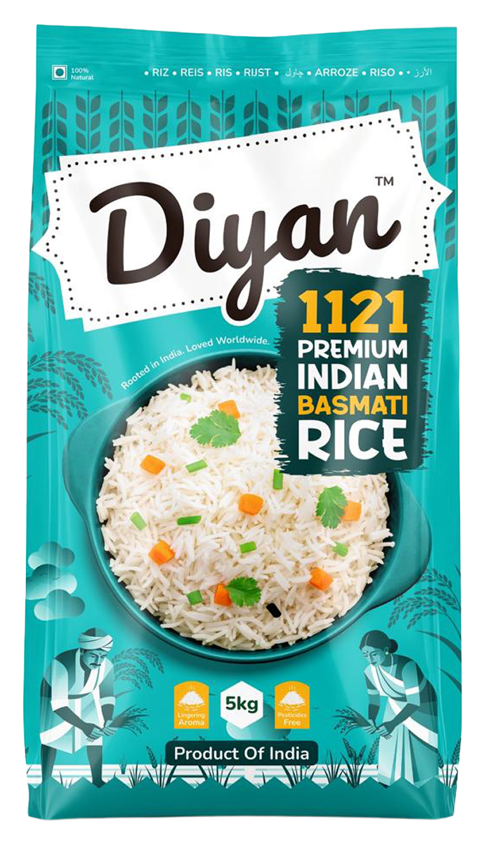 Diyan 1121 Premium Indian Basmati Rice — Cream pack